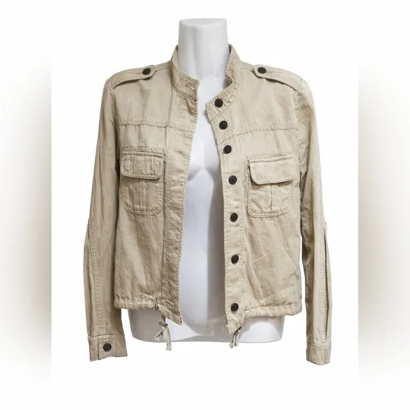 Beige Button-Up Jacket - Picture 3 of 9